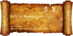 Vén Magdolna névjegykártya