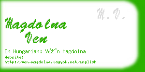 magdolna ven business card